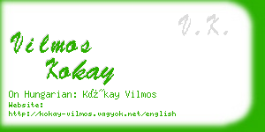 vilmos kokay business card